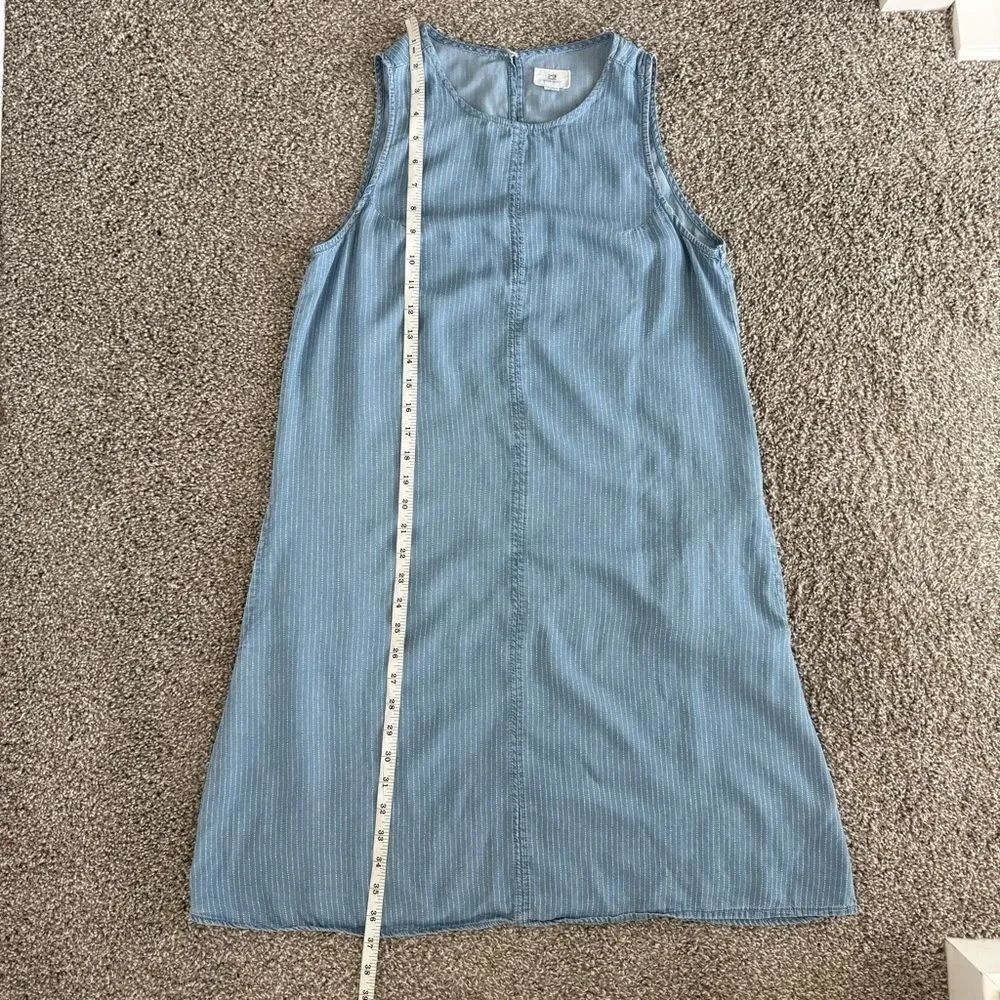 THREAD + SUPPLY | Blue Sleeveless Dress with Pockets - Picture 11 of 12